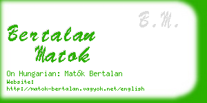 bertalan matok business card