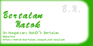 bertalan matok business card